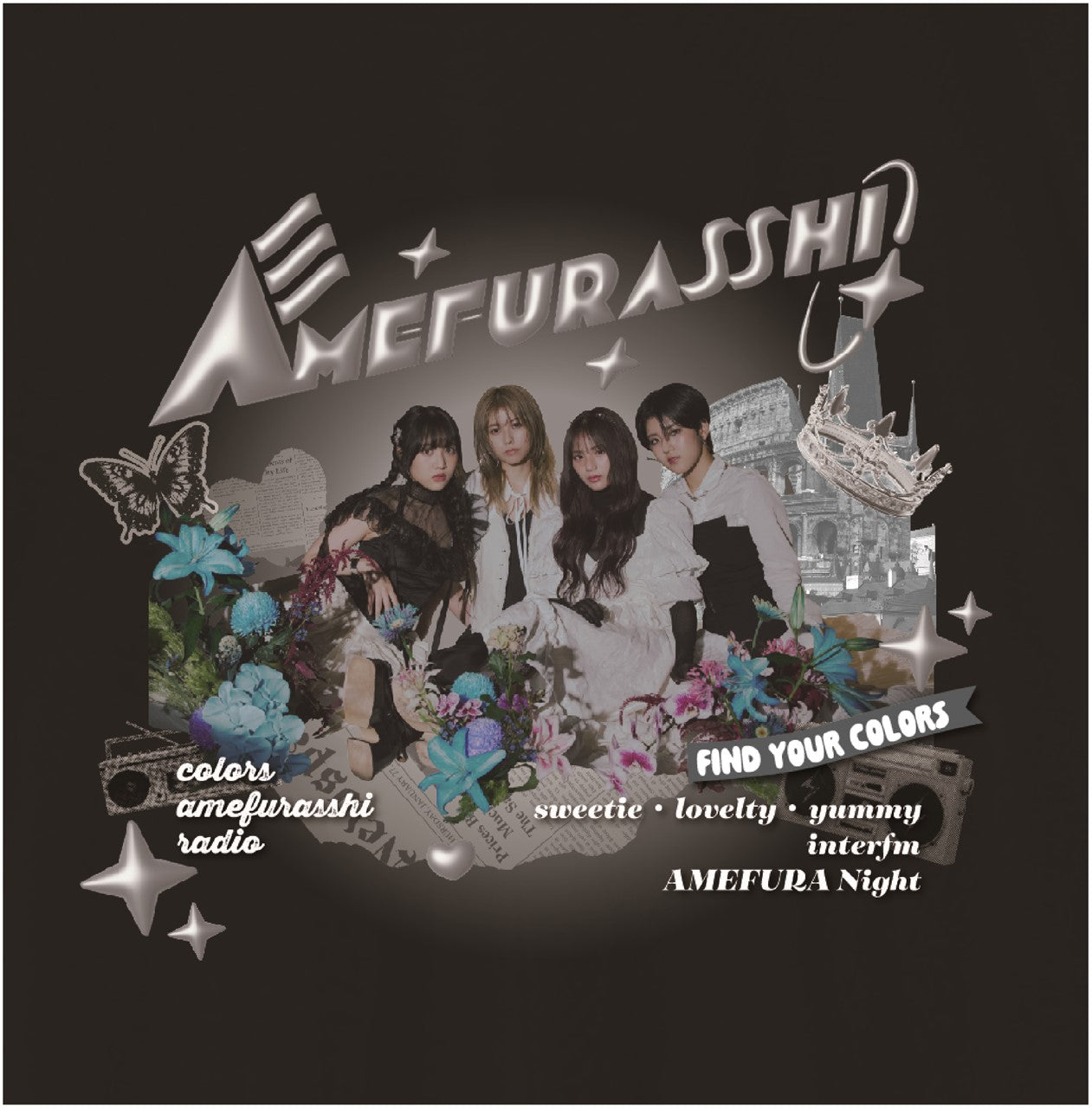 AMEFURASSHI のアメフラナイト!Tシャツ(オーバーサイズ)