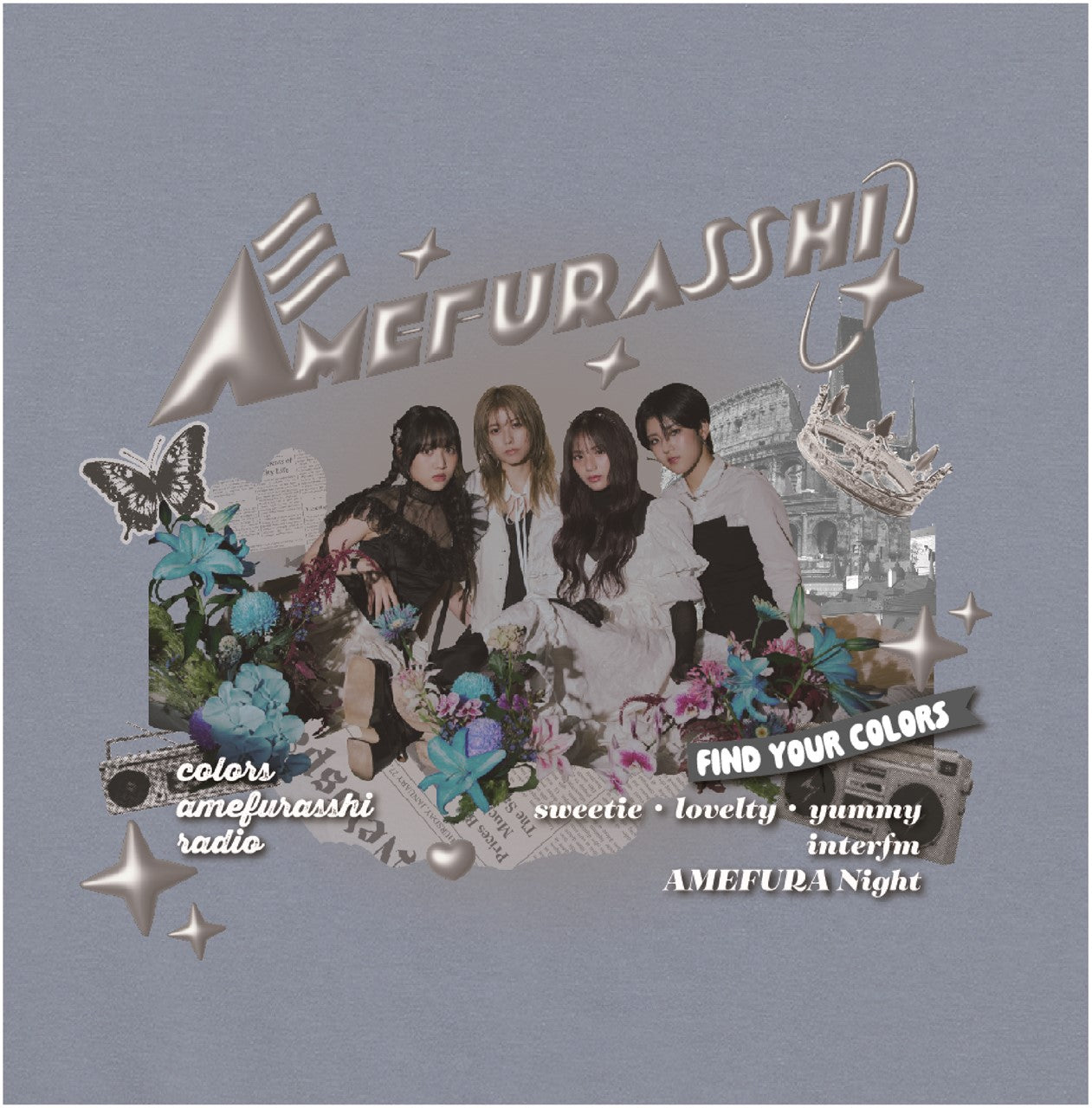 AMEFURASSHI のアメフラナイト!Tシャツ(オーバーサイズ)