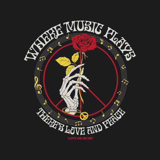 Love On Music Tシャツ（オーバーサイズ）